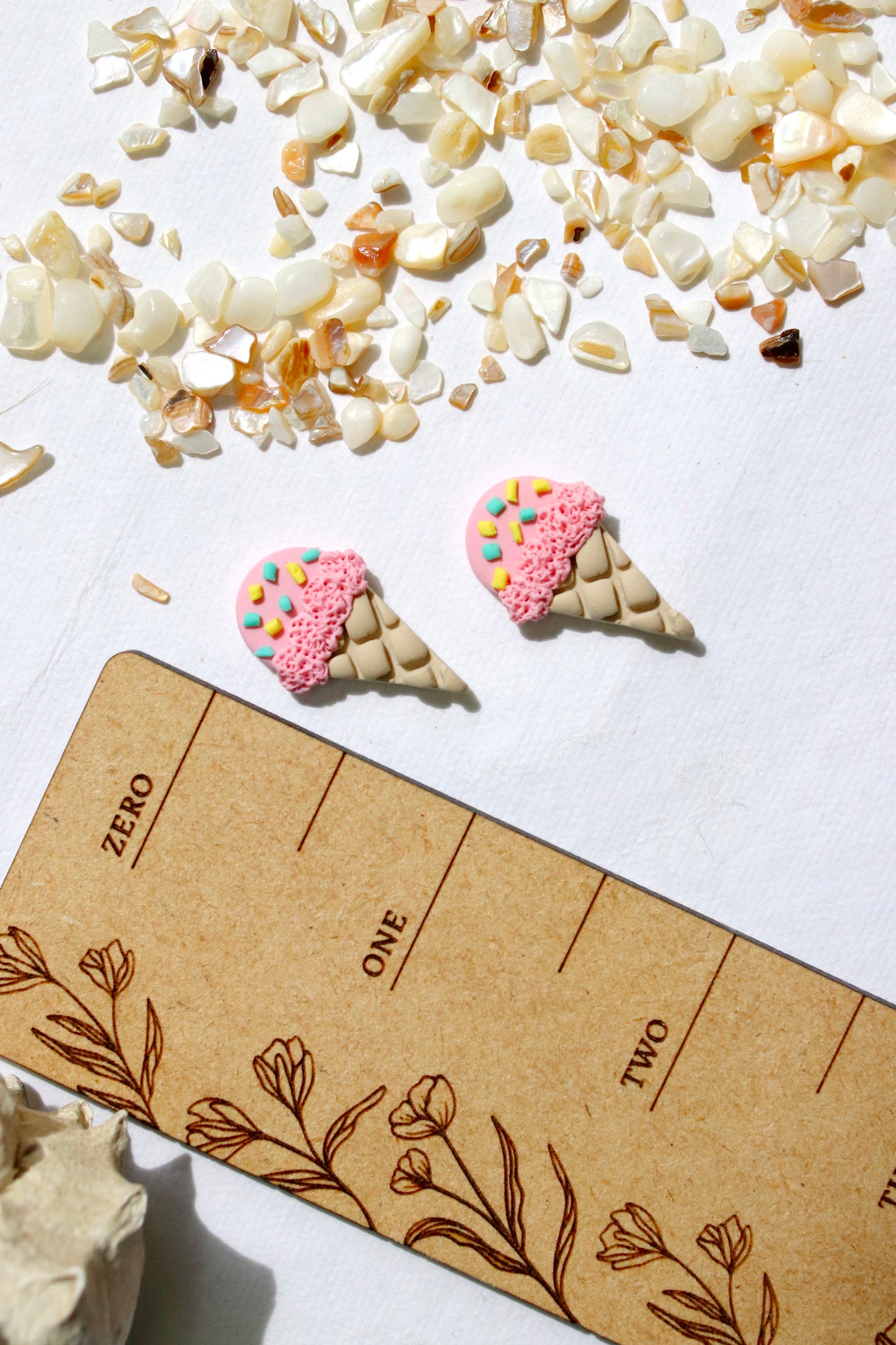 Ice Cream Cone Stud Earrings