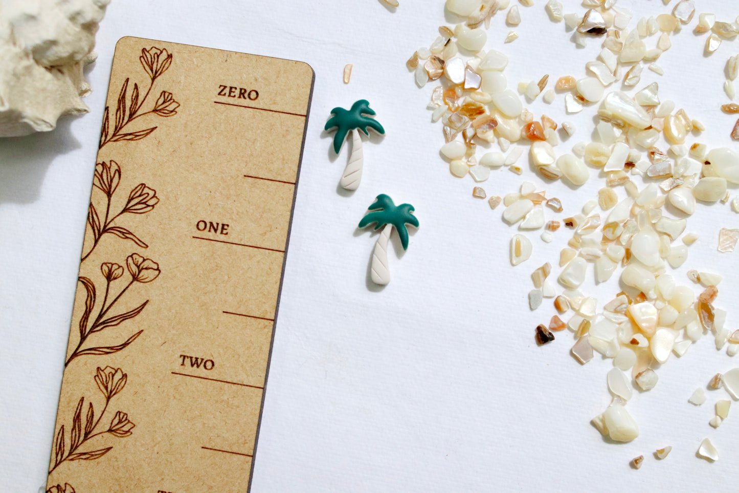 Palm Tree Stud Earrings