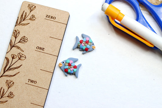 Rainbow Fish Stud Earrings