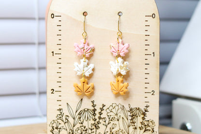 Pink Fall Leaf Dangles (Small)