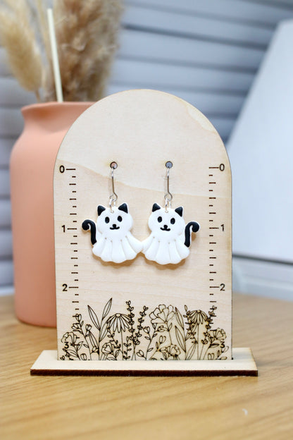 Cat Ghost Earrings