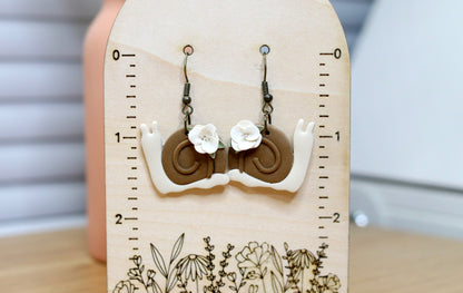 Fall Snail Flower Earrings