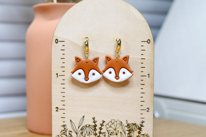 Fox Head Dangle Earrings