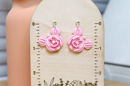 Pink Mouse Pumpkin Earrings