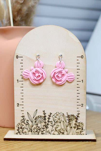 Pink Mouse Pumpkin Earrings