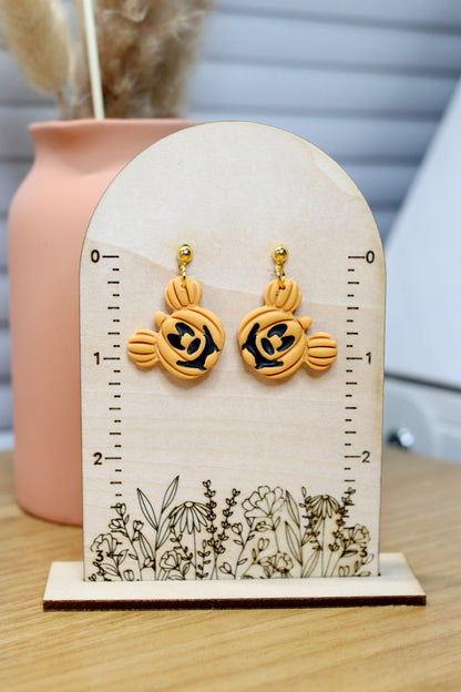 Orange Mouse Pumpkin Earrings