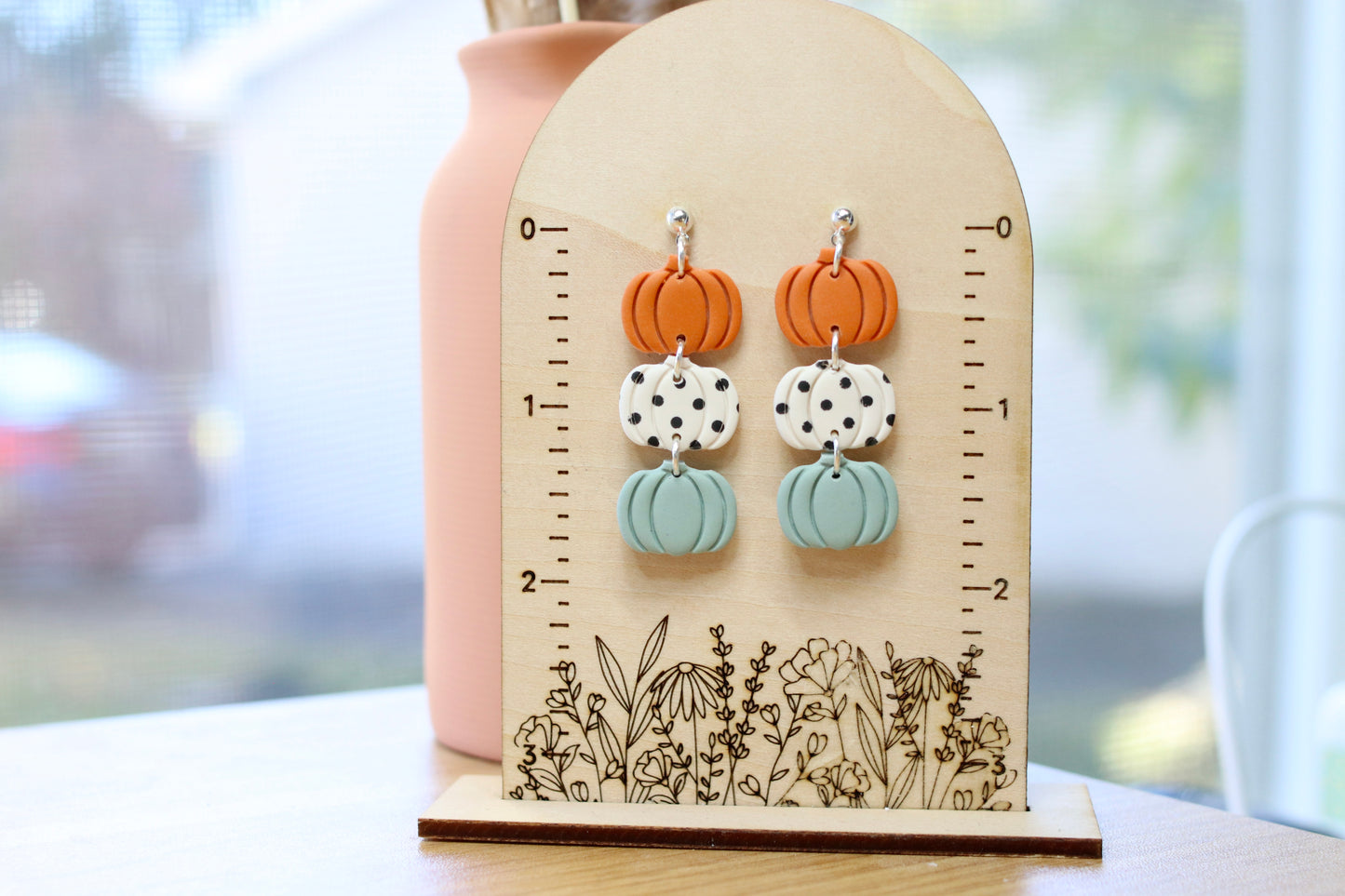 Ditsy Pumpkin Dangle Earrings