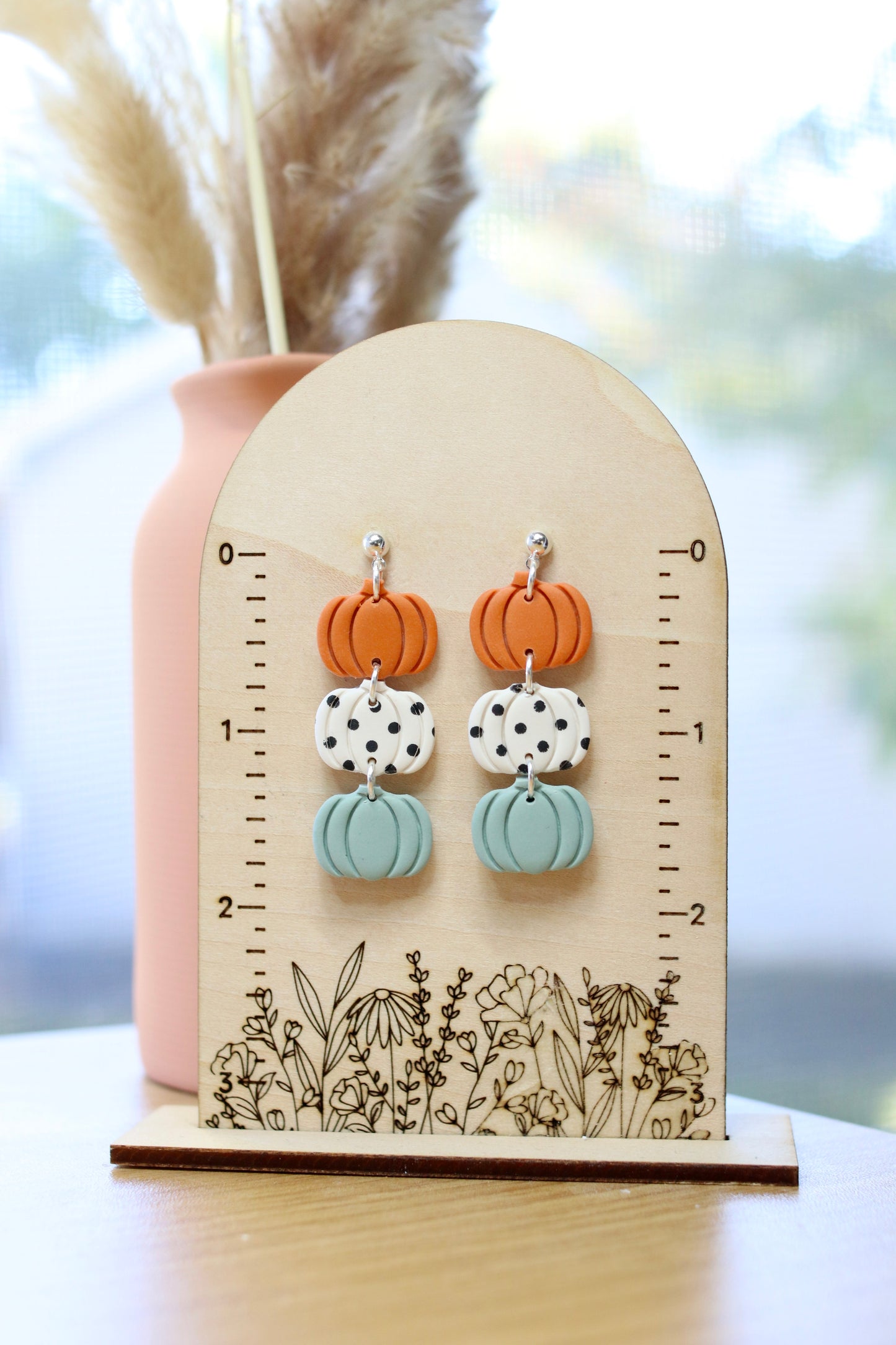 Ditsy Pumpkin Dangle Earrings