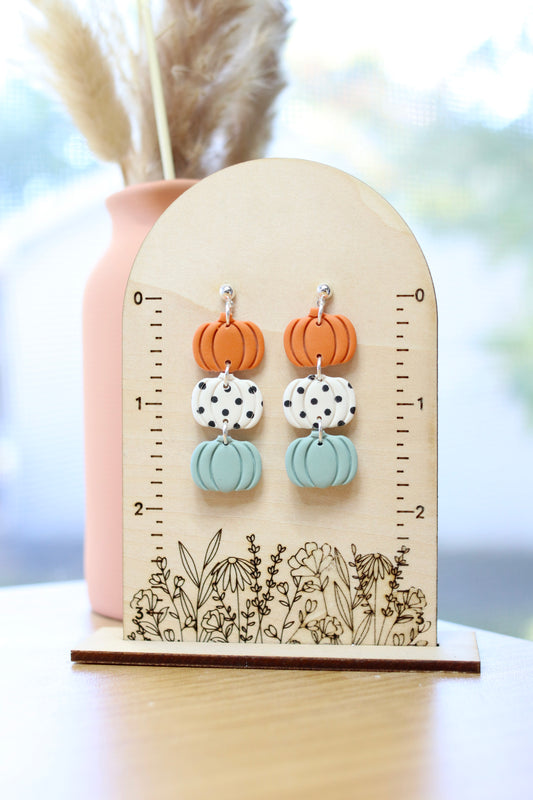 Ditsy Pumpkin Dangle Earrings