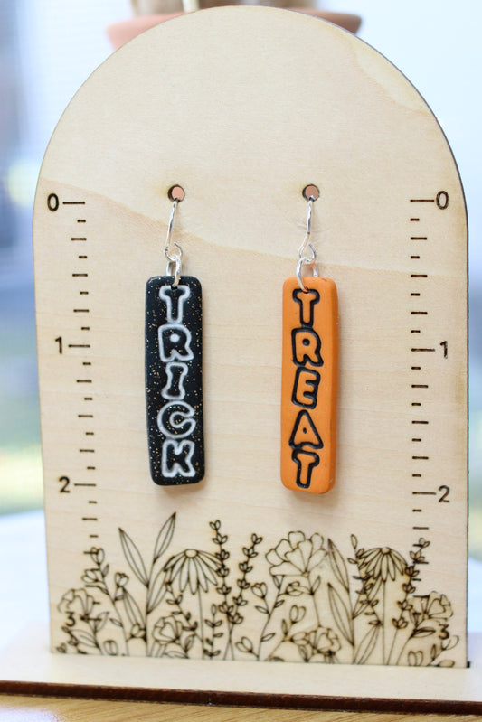 Orange Trick or Treat Earrings