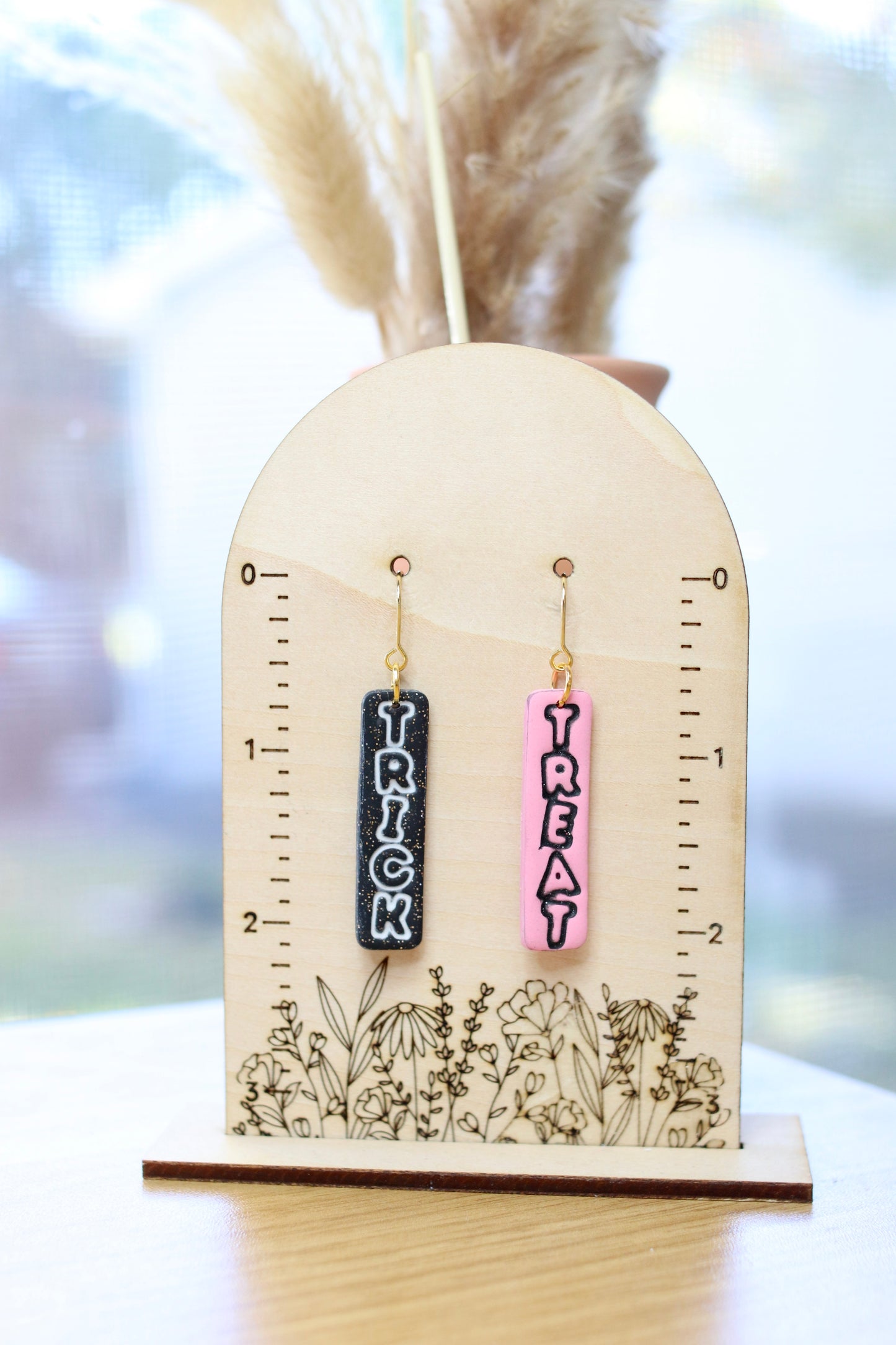 Pink Trick or Treat Earrings