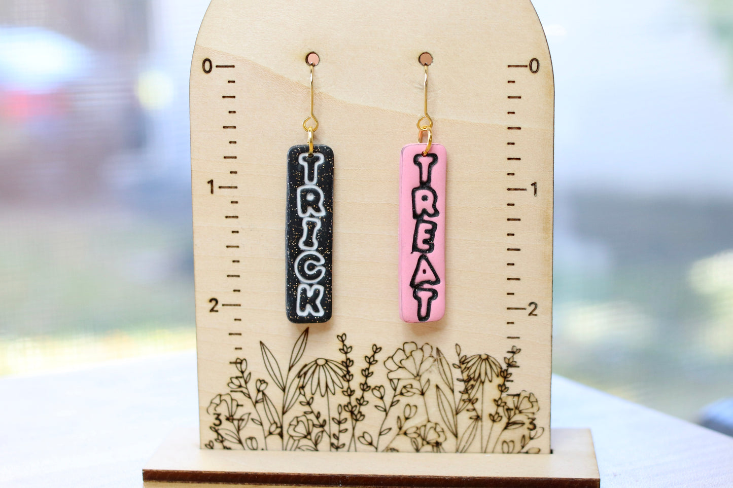 Pink Trick or Treat Earrings