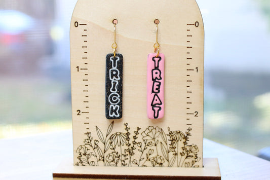 Pink Trick or Treat Earrings