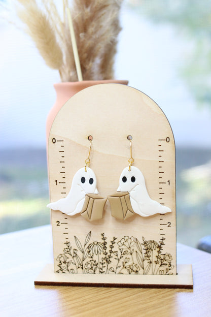 Trick or Treating Ghost Earrings