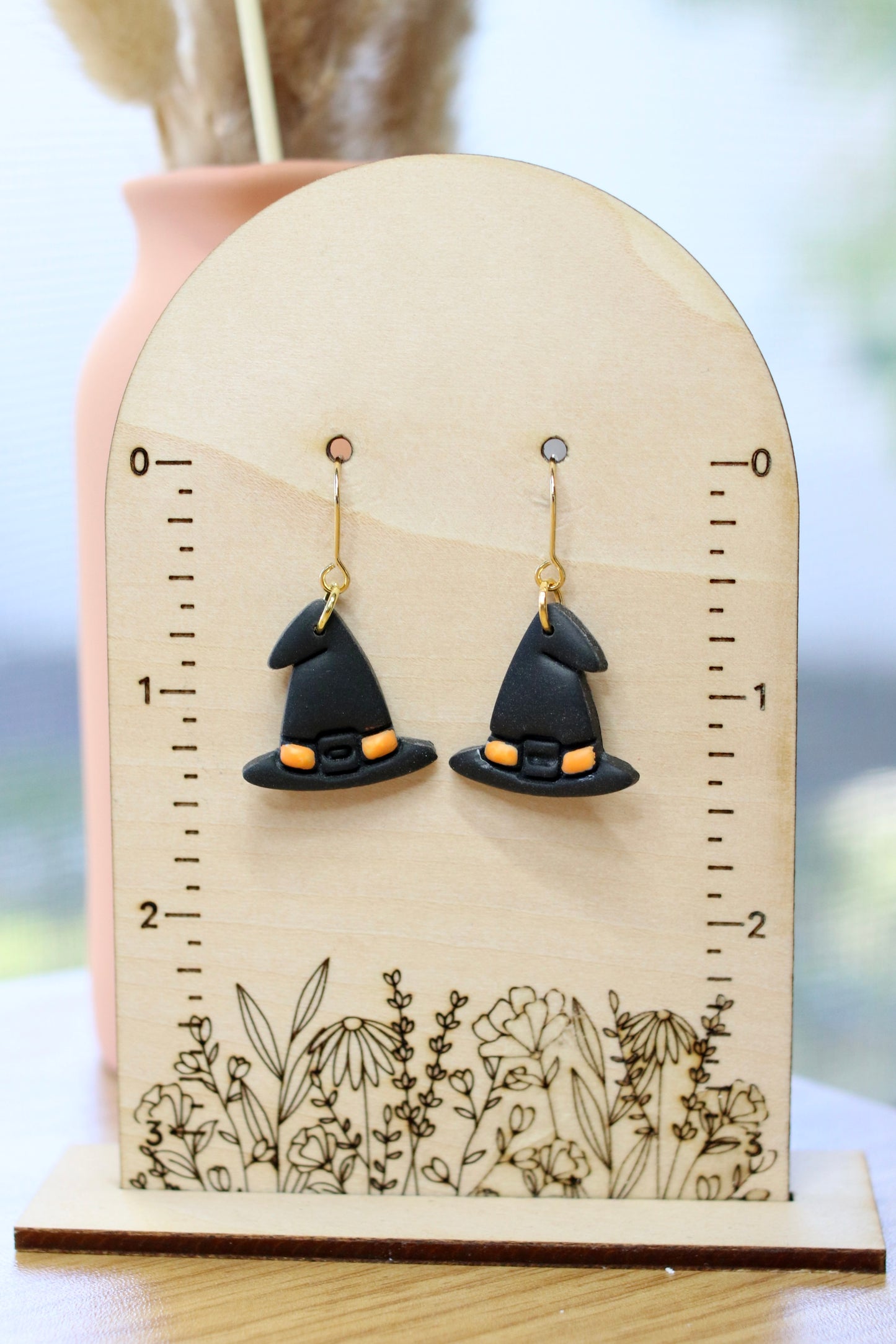 Black Witch Hat Earrings