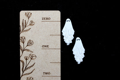 Draped Ghost Stud Earrings