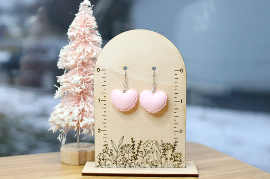 Heart Pink Macaroon Earrings