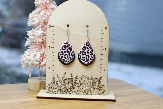 Pink Cheetah Earrings