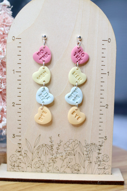 Conversation Heart Earrings (Naughty)