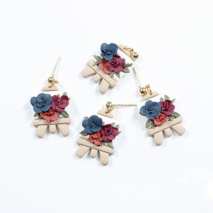 Floral Easel Earrings