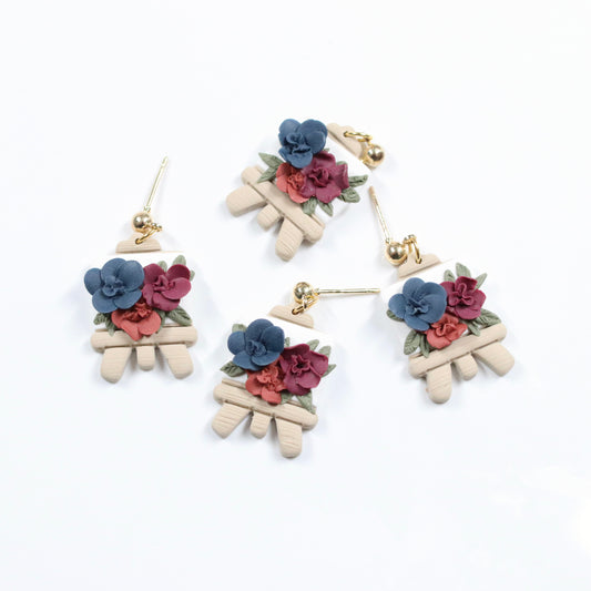 Floral Easel Earrings