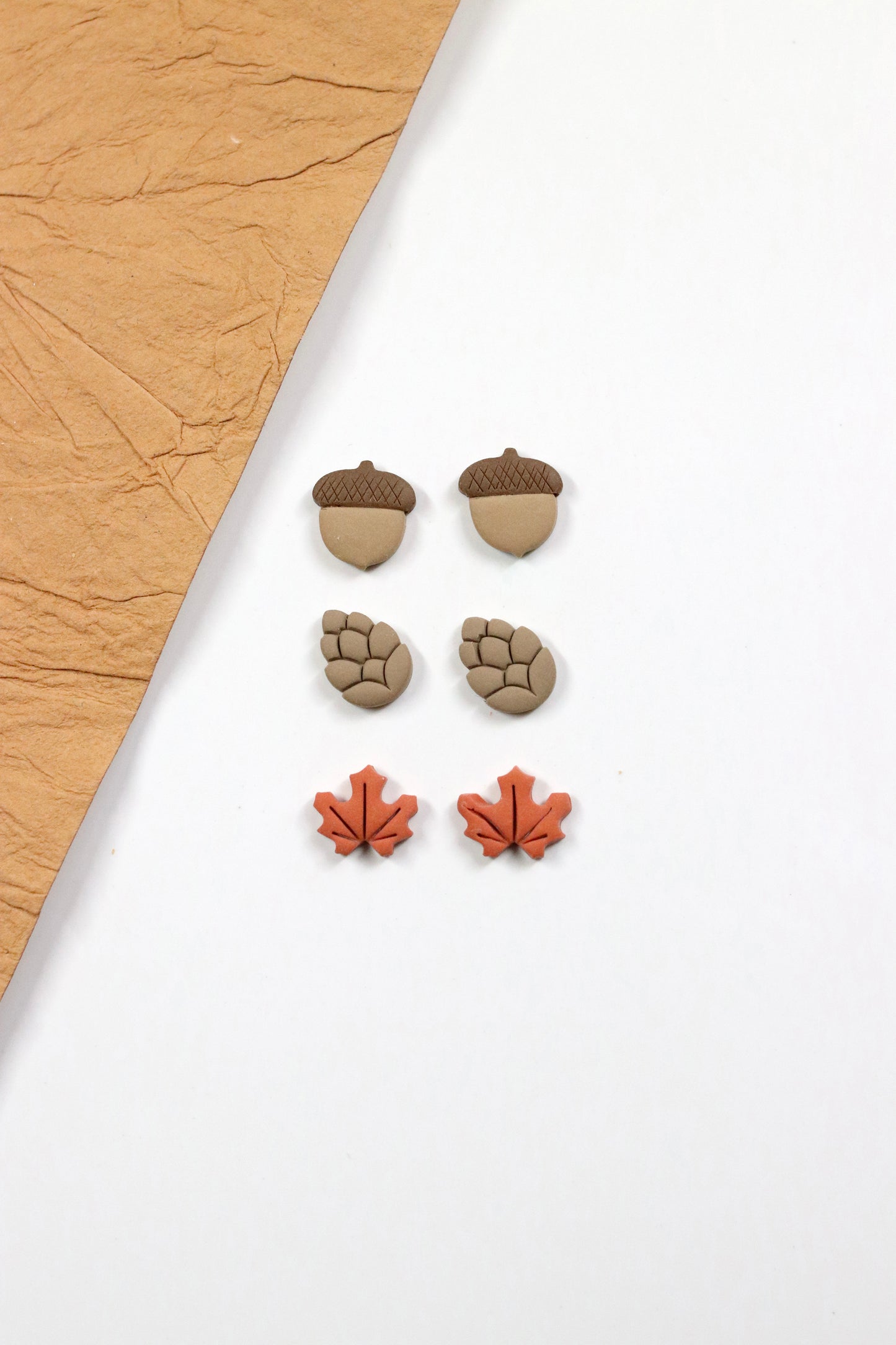 Acorn Pinecone Leaf Stud Pack