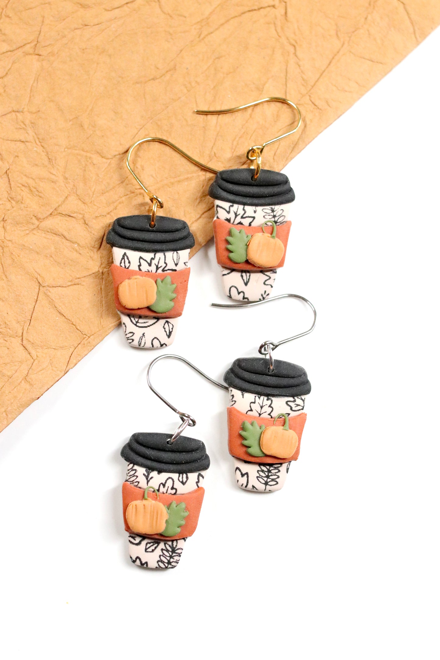 Pumpkin Spice Latte Earrings