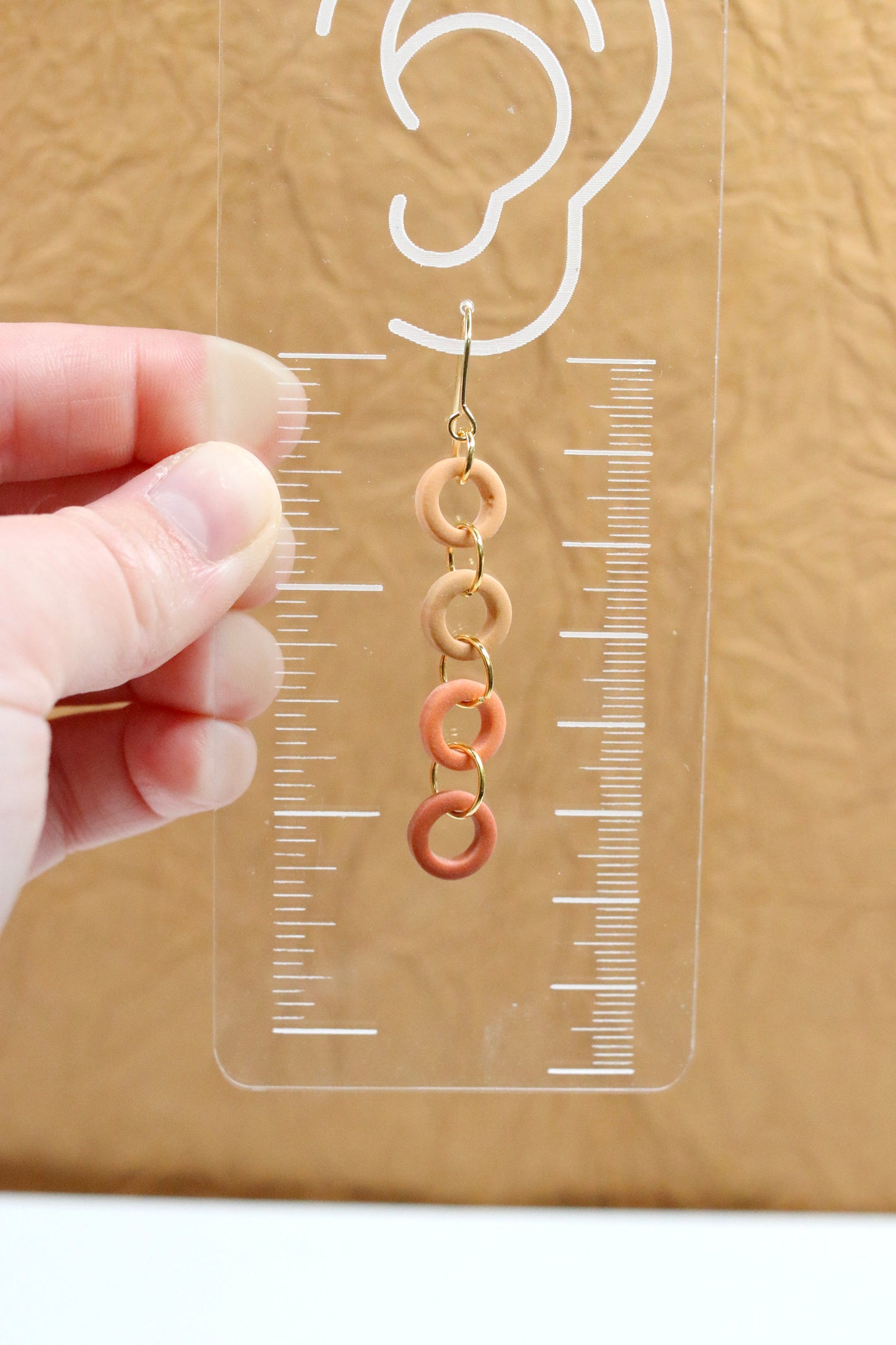 Pumpkin Circle Dangle Earrings