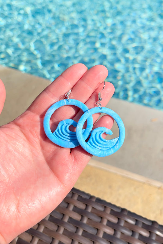 Summer Wave Circle Earrings