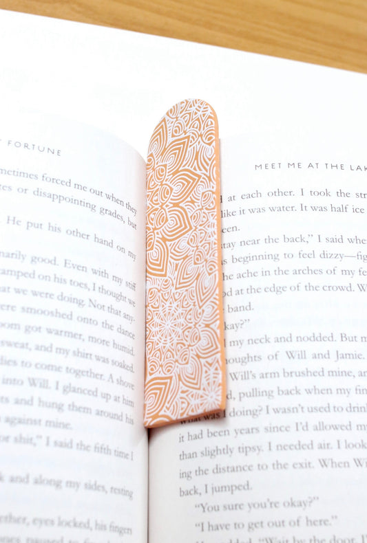 Orange Mandala Arch Bookmark