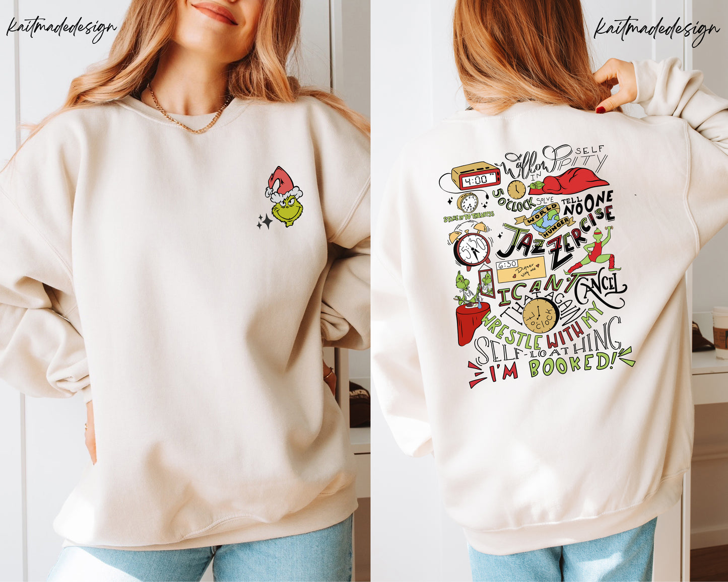 Grinch I'm Booked Crewneck