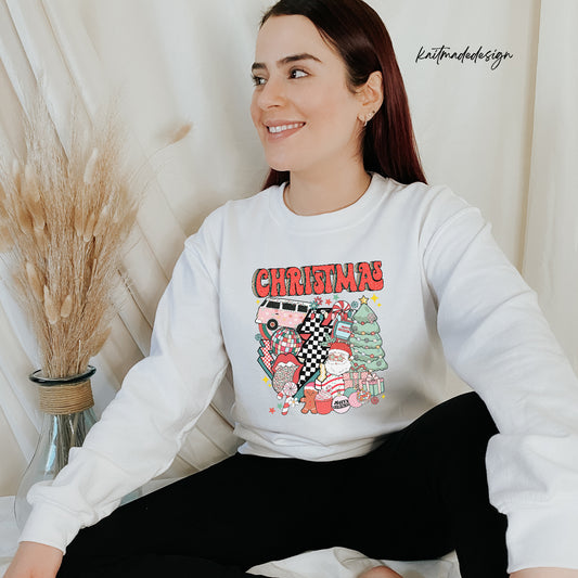 Christmas Retro Cluster Crewneck