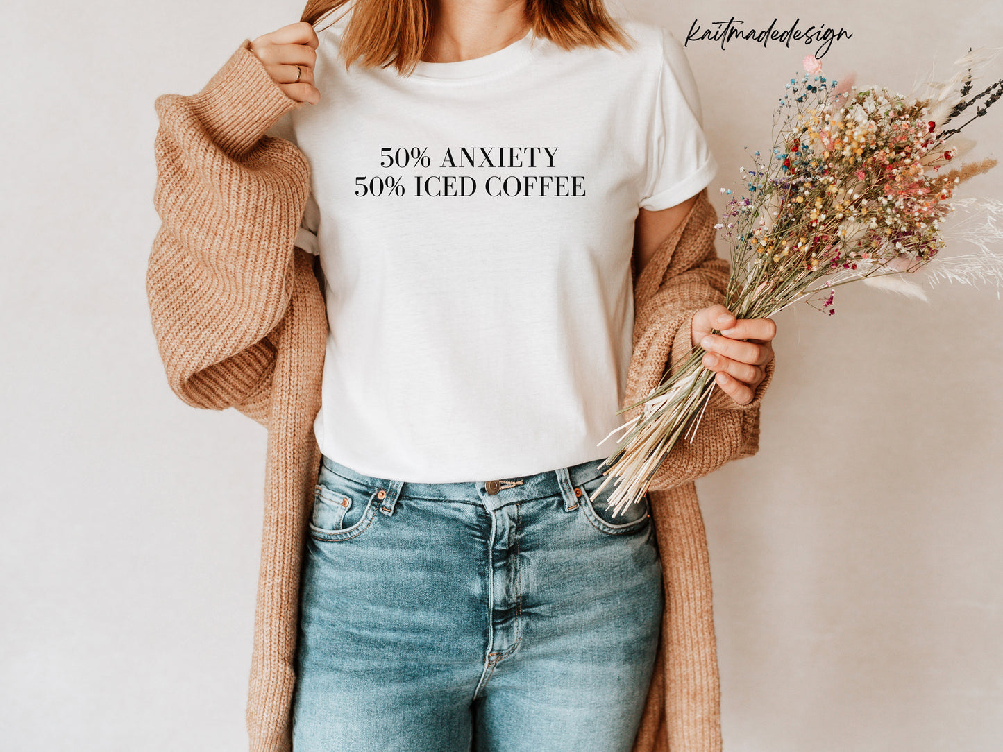 50% Anxiety 50% Iced Coffee Unisex Tee