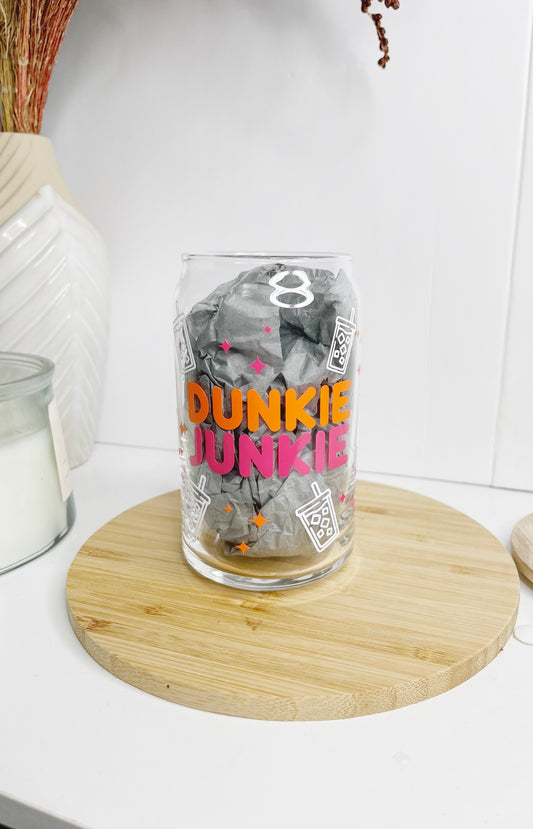 Dunkie Junkie Beer Can Glass