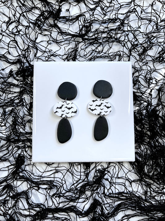 Bat Pebble Earrings