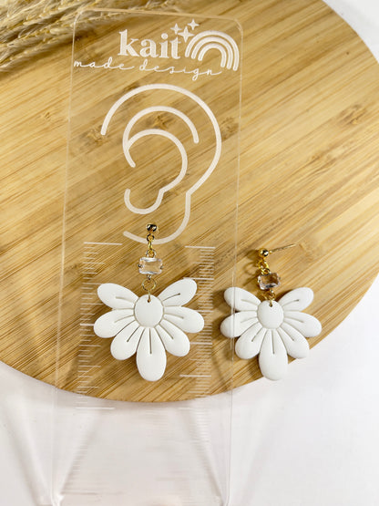 Half Flower Bridal Earrings