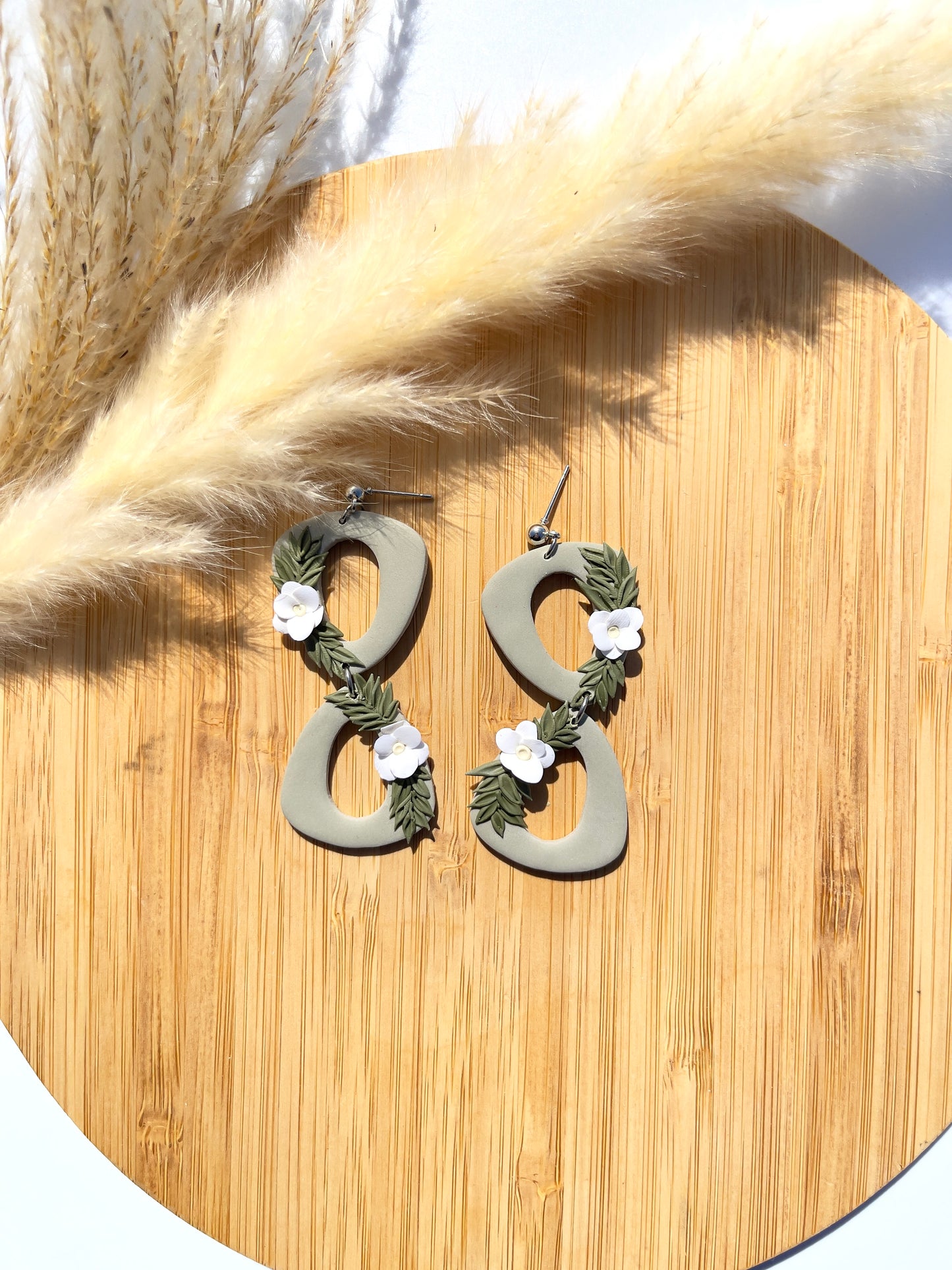 Leafy Figure Eight Earrings