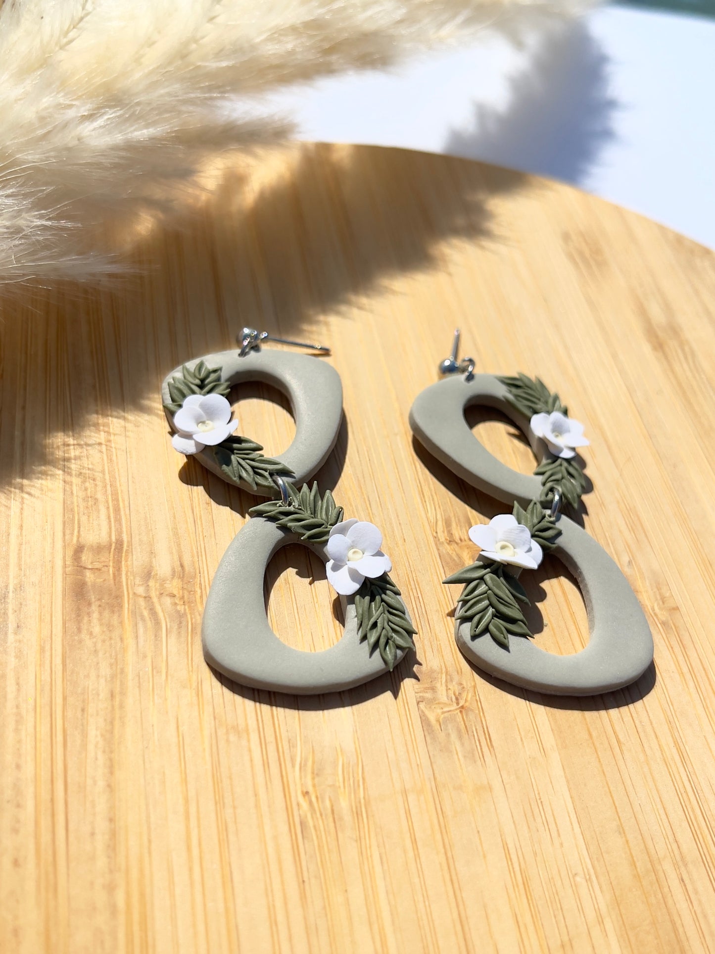 Leafy Figure Eight Earrings