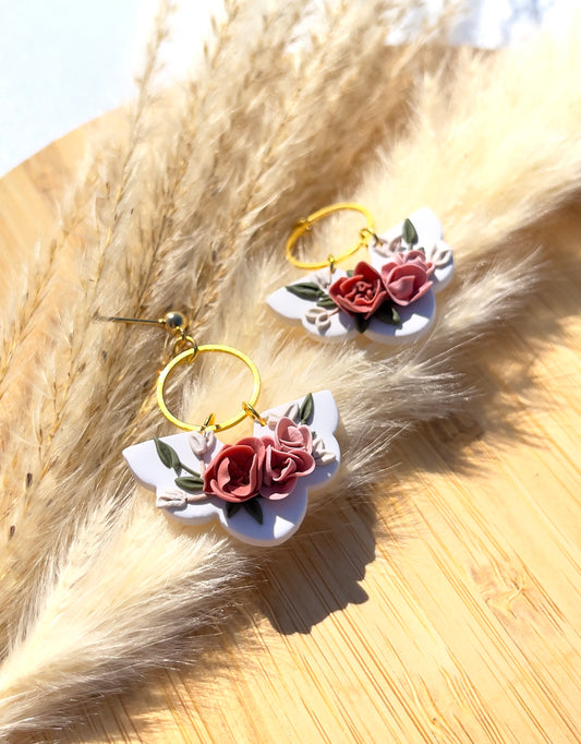 Scallop Rosey Earrings