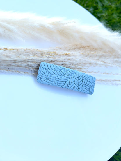 Dusty Blue Leafy Barrette