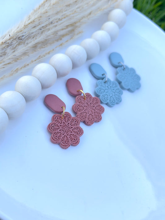 Mini Mandala Dangle Earrings