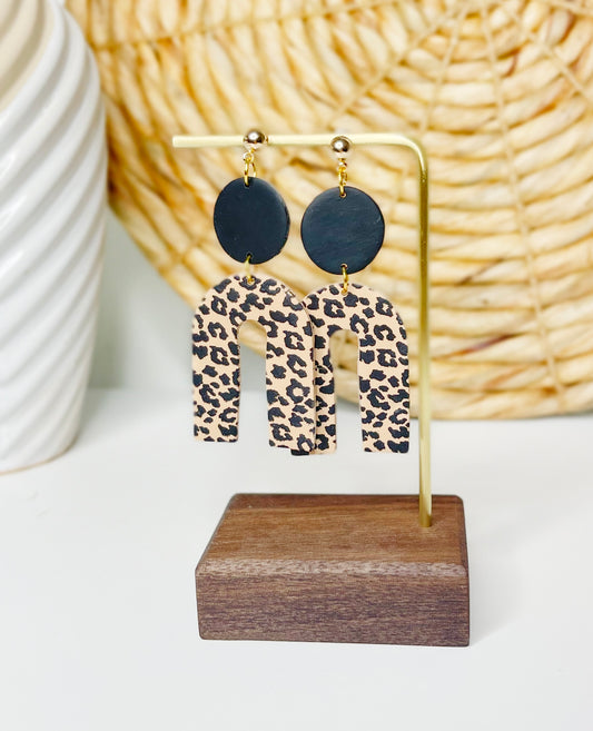 Cheetah Print Rainbow Earrings