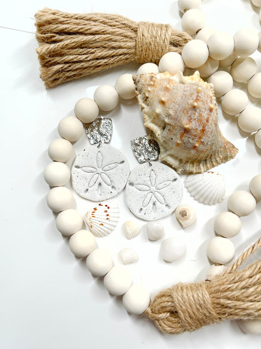 Textured Sand Dollar Earrings