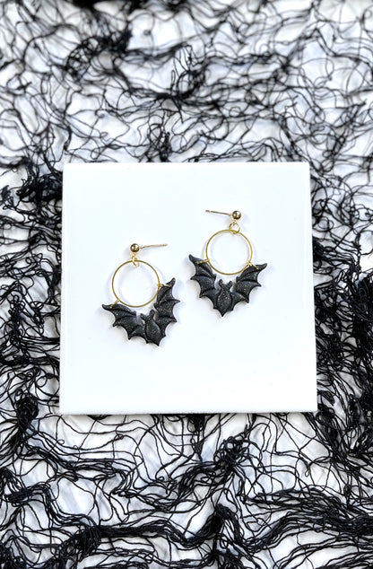 Glitter Bat Earrings