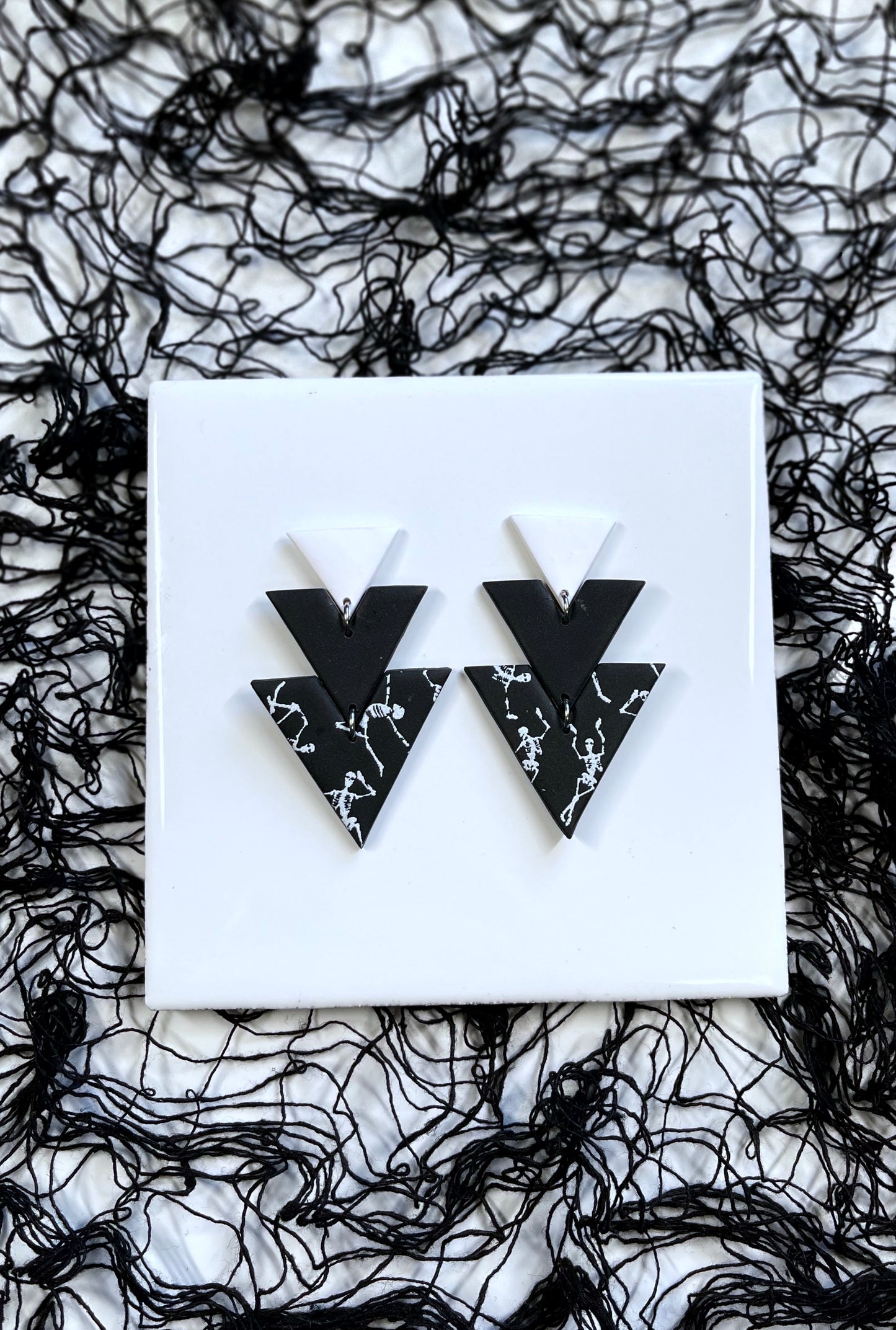 Dancing Skeleton Dagger Earrings