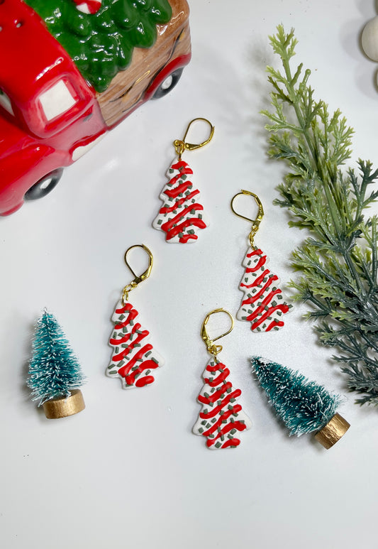 Christmas Tree Cake Earrings