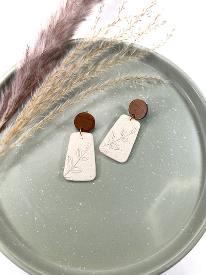 Leaf Stamped Earrings