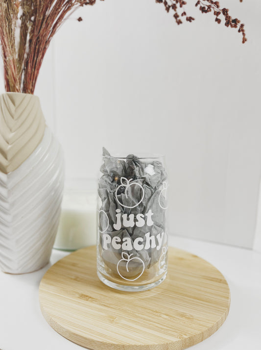 Just Peachy Beer Can Glass