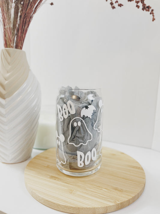 Mouse Spooky Ghost Beer Can Glass