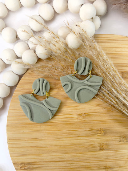 Organic Sage Line Earrings